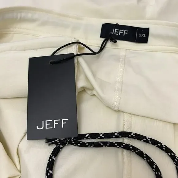 Men’s Jeff Shorts Size XXL in Cream 90% Cotton 10% Polyester Button n Drawstring - Picture 13 of 13